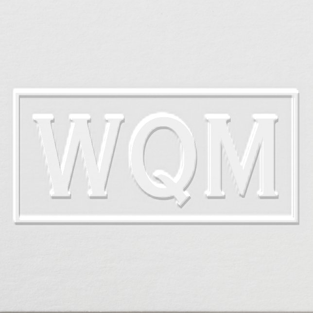 Simple Elegant Framed 3 Initial Monogram #91 Embosser (Design)