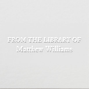 Simple Elegant From The Library Of  Custom Book Embosser