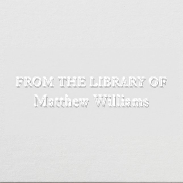 Simple Elegant From The Library Of  Custom Book Embosser (Design)