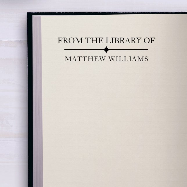 Simple Elegant From The Library Of Custom Name Rubber Stamp (Creator Uploaded)