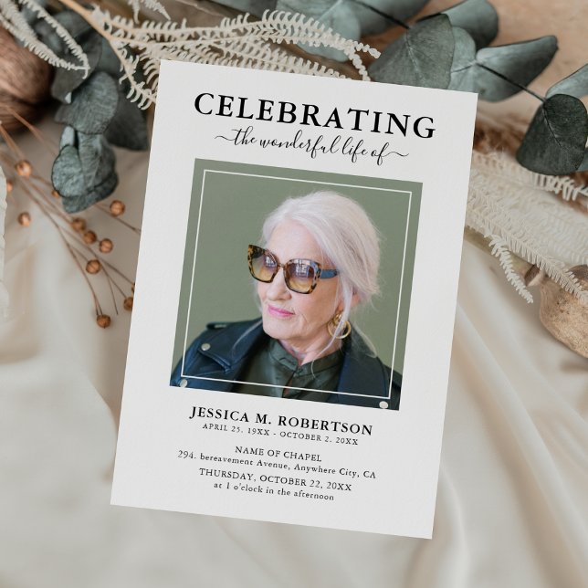 Simple Elegant Funeral Memorial Program (Creator Uploaded)