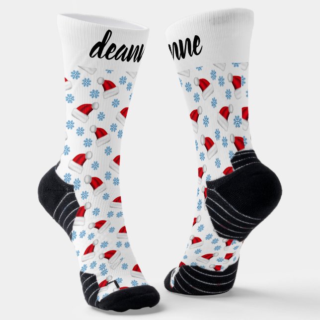 Simple Elegant Funny Christmas Family Socks (Angled)