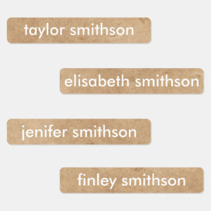 Simple Elegant Gender Neutral Add Your Name School Labels