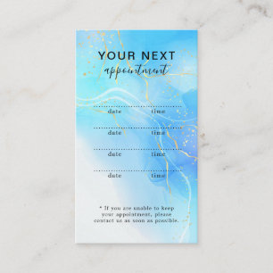 Simple Elegant Gold Beauty Appointment Card