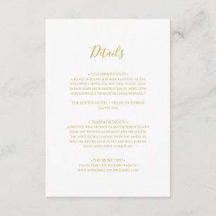 Simple Elegant Gold Details Enclosure Card