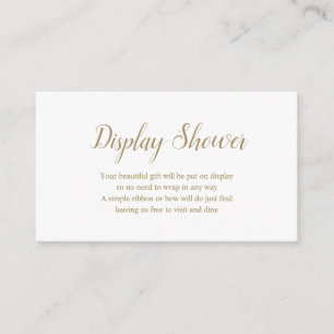 Simple Elegant Gold Display Shower Enclosure Card