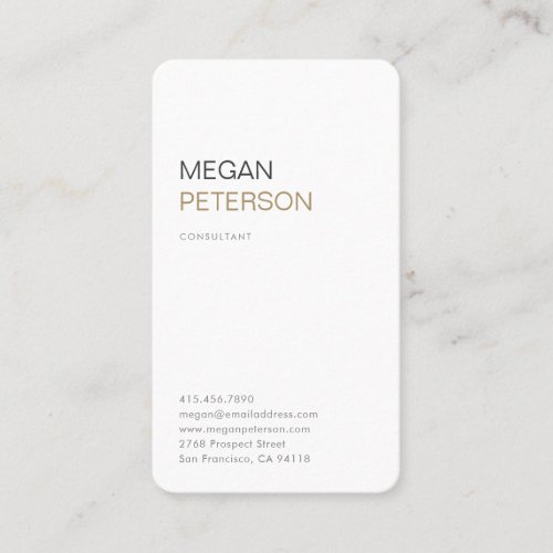 Simple Elegant Gold Gray Business Card Template