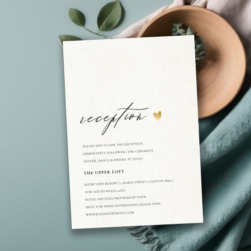 SIMPLE ELEGANT GOLD GREY TYPOGRAPHY RECEPTION INVITATION