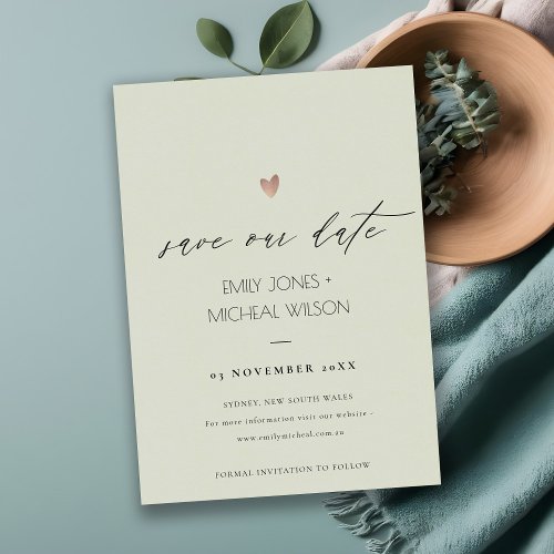 SIMPLE ELEGANT GOLD GREY TYPOGRAPHY  SAVE THE DATE