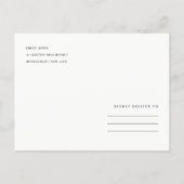 SIMPLE ELEGANT GOLD GREY TYPOGRAPHY  SAVE THE DATE ANNOUNCEMENT POSTCARD (Back)