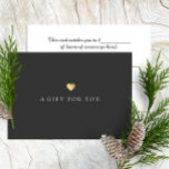 Simple Elegant Gold Heart Gift Certificate<br><div class="desc">A versatile gift card for many businesses whether you are a makeup artist,  hair stylist or massage therapist.</div>