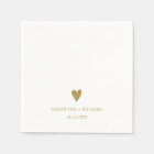 Simple Elegant Gold Heart Wedding Personalized