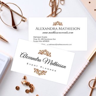 Simple Elegant Gold Jewel Modern Event Planner