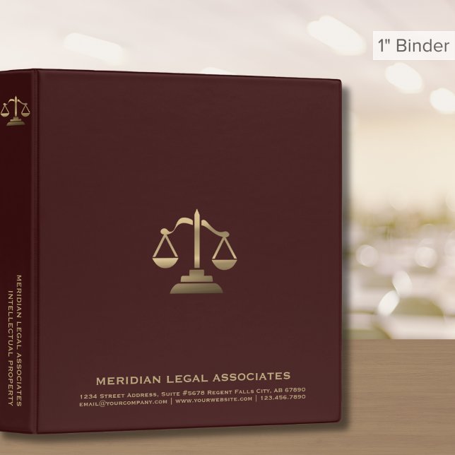Simple Elegant Gold Justice Scale Legal Binder (Creator Uploaded)