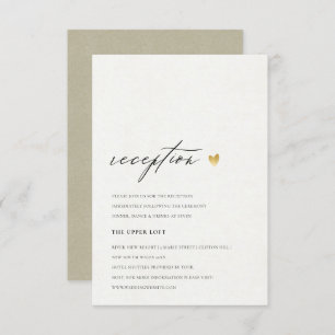 SIMPLE ELEGANT GOLD KRAFT TYPOGRAPHY RECEPTION INVITATION