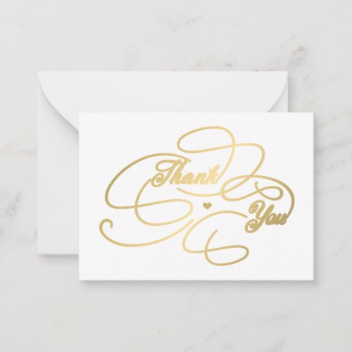 Simple elegant gold script thank you