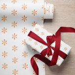 Simple elegant gold snowflakes white Christmas Wrapping Paper<br><div class="desc">Christmas minimal elegant gold copper snowflakes pattern clean white wrapping paper.</div>