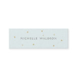 Simple Elegant Gold Stars Blue Pearlized Mini Business Card Simple Elegant Gold Stars Blue Pearlized Mini Business Card