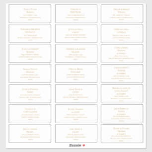 Simple Elegant   Gold Wedding Guest Address Labels