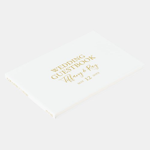 Simple Elegant Gold Wedding Guest Book