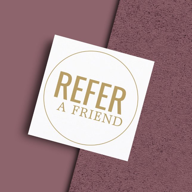 Simple Elegant Golden Beauty Salon Referral Card (Creator Uploaded)