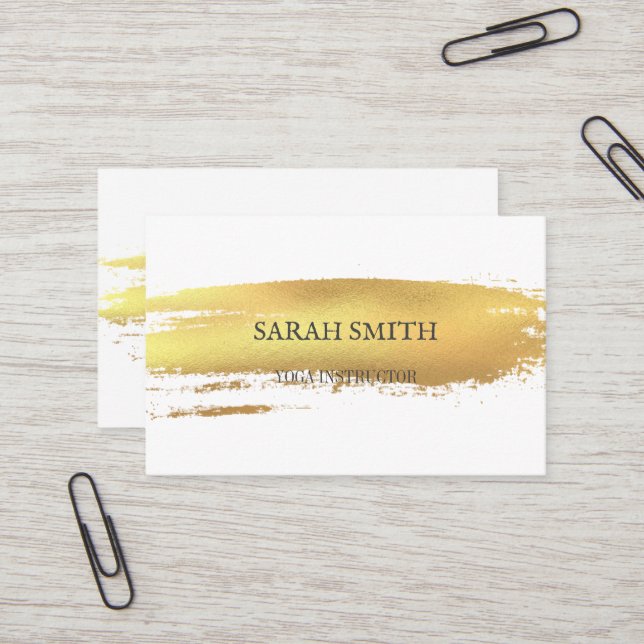 Simple elegant golden business card (Front/Back In Situ)