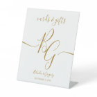 Simple Elegant Golden Initial Wedding Cards Gifts