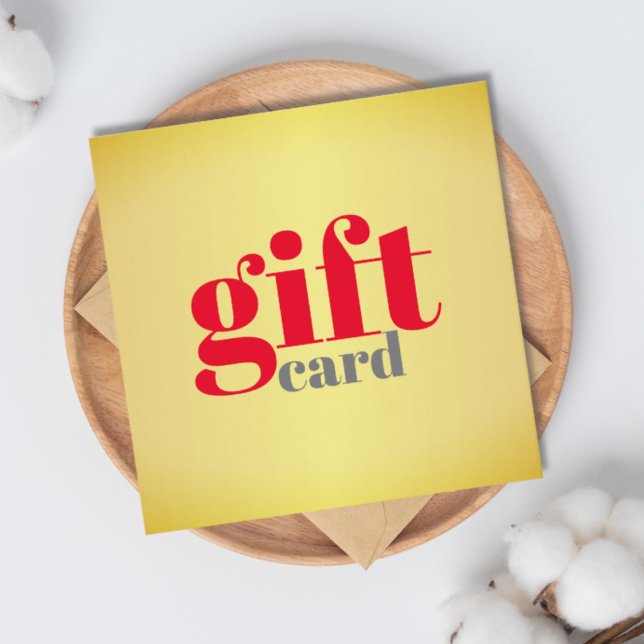 Simple Elegant Golden Red Gift Card (Creator Uploaded)