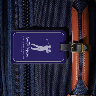 Simple Elegant Golfer Tag with Name