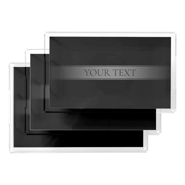 Simple Elegant Gradient Stripe Editable Color Acrylic Tray (Set)