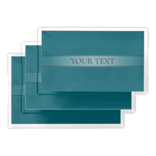 Simple Elegant Gradient Stripe Editable Color Acrylic Tray