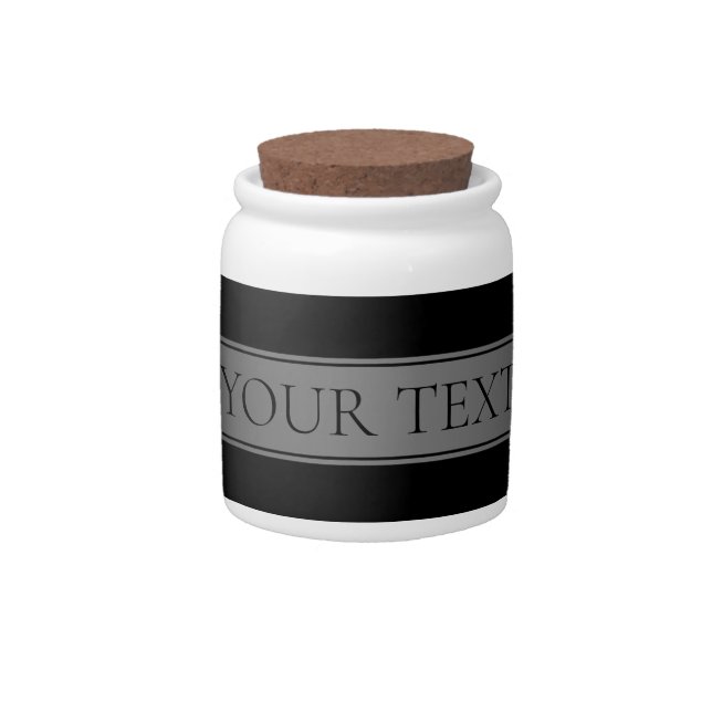 Simple Elegant Gradient Stripe Editable Color Candy Jar (Front)