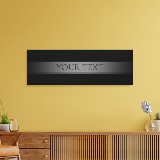 Simple Elegant Gradient Stripe Editable Color Canvas Print (Insitu(LivingRoom))