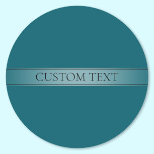 Simple Elegant Gradient Stripe Editable Color Classic Round Sticker