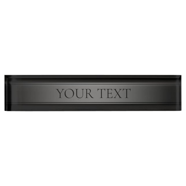 Simple Elegant Gradient Stripe Editable Color Desk Name Plate (Front)