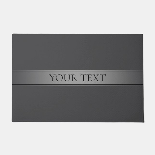 Simple Elegant Gradient Stripe Editable Color Doormat (Front)