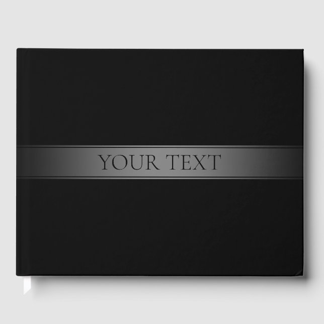 Simple Elegant Gradient Stripe Editable Color Guest Book (Front)