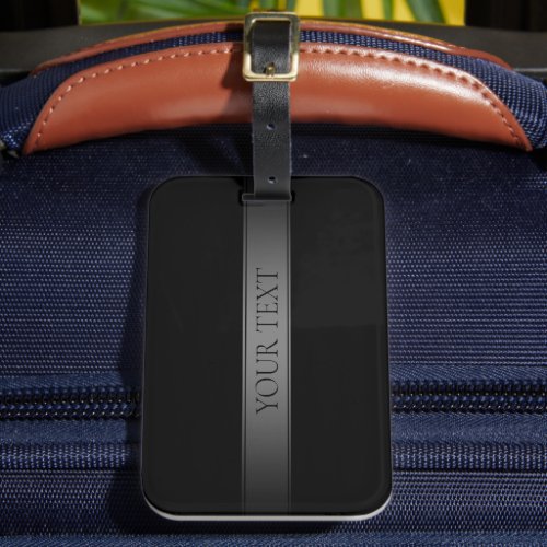 Simple Elegant Gradient Stripe Editable Color Luggage Tag