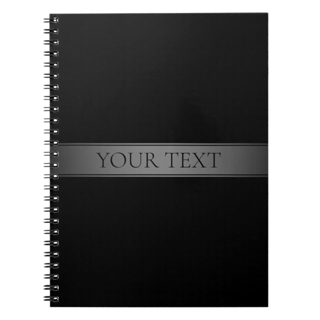 Simple Elegant Gradient Stripe Editable Color Notebook (Front)