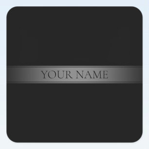 Simple Elegant Gradient Stripe Editable Color Square Sticker