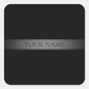 Simple Elegant Gradient Stripe Editable Color Square Sticker