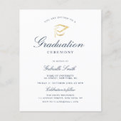 simple elegant graduation ceremony invitation (Front)