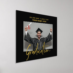 Simple Elegant Graduation Photo Foil Print