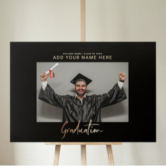 Simple Elegant Graduation Photo Metal Print