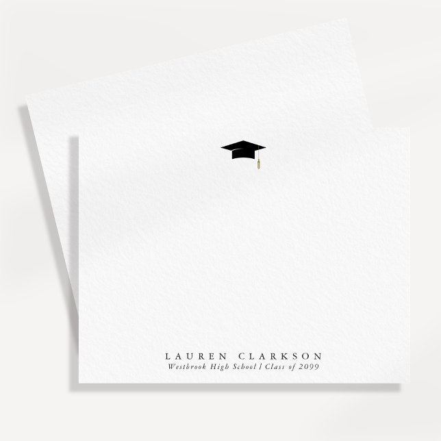 Simple Elegant Graduation Thank You Note Card (Creator Uploaded)