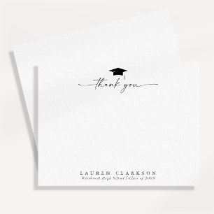Simple Elegant Graduation Thank You Note Card