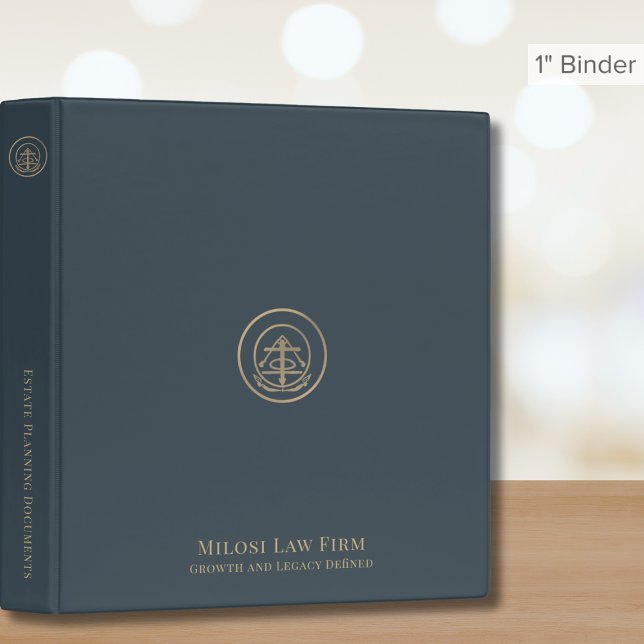 Simple Elegant Gray Custom Logo 3 Ring Binder (Creator Uploaded)