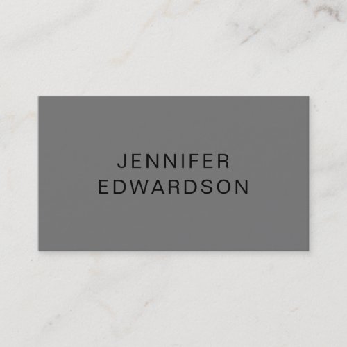 Simple elegant gray minimalist professional business card