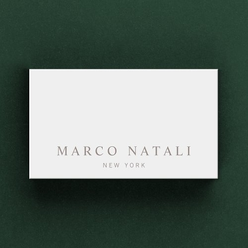 Simple Elegant Gray Professional Business Card