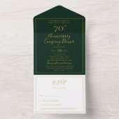 Simple Elegant Green Anniversary Seal And Send All In One Invitation (Inside)